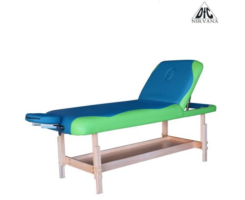 Массажный стол стационарный DFC NIRVANA SUPERIOR2 (дерев. ножки, 2 секции) бирюзовый с зеленым Массажный стол стационарный DFC NIRVANA SUPERIOR2 (дерев. ножки, 2 секции) бирюзовый с зеленым