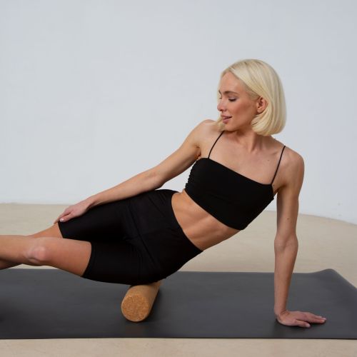 Массажный ролик MYGA Cork Massage Roller 30х10 см (пробка)#11