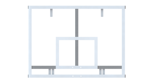 Щит баскетбольный тренировочный 1200х900 из поликарбоната 10 мм (на раме) СТ-48#2