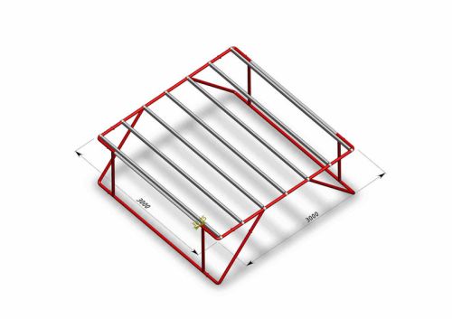 Батутная арена 3х3 м площадка-проход с опорами и настилом#2 Батутная арена 3х3 м площадка-проход с опорами и настилом#2
