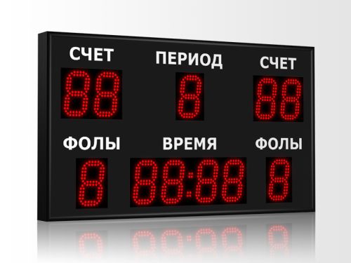 Универсальное табло 950x550 мм (6 индикаторов) Универсальное табло 950x550 мм (6 индикаторов)