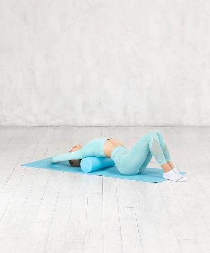 Ролик для йоги и пилатеса STARFIT FA-501 15x45 см (синий пастель)#6