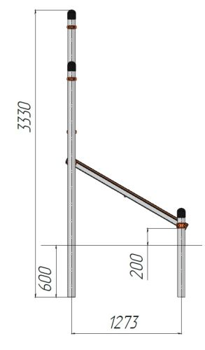 Уличный комплекс Воркаут СТ-577 (оцинкованные опоры 108 мм)#4
