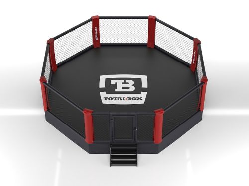 Восьмиугольный ринг MMA TOTALBOX ОКТ7-1 на помосте d=7 м (высота помоста 1 м)