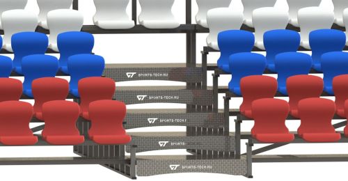 Трибуна сборно-разборная 6-ти рядная на 50 мест СТ-433#2 Трибуна сборно-разборная 6-ти рядная на 50 мест СТ-433#2