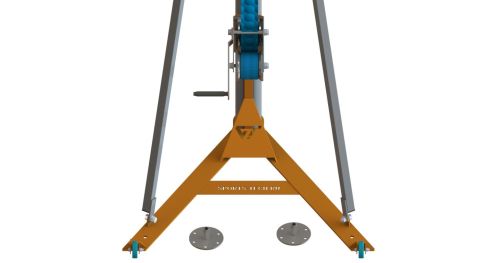 Стойки волейбольные, универсальные (волейбол, бадминтон, б. теннис) с механизмом натяжения, крепление к полу на закладных элементах СТ-305#4