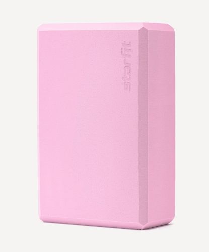 Блок для йоги STARFIT Core YB-200 EVA 22,5х15 см (розовый пастель)#2
