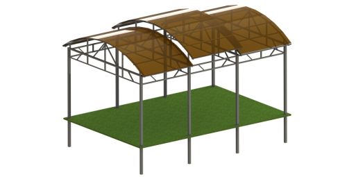 Навес для уличных тренажеров 6х4 м СТ-294#2