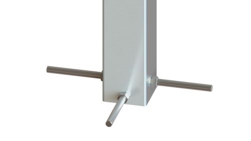 Стойка для заградительной сетки (оцинкованная) L=4 м СТ-452#3