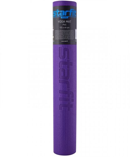 Коврик для йоги и фитнеса STARFIT FM-101 PVC 173x61х0,4 см (фиолетовый)#3