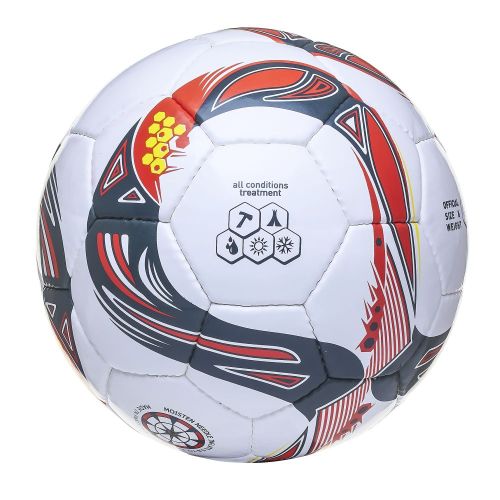 Мяч футбольный ATEMI IGNEOUS №5 (ПУ+ПВХ) бело-серо-оранжевый#2 Мяч футбольный ATEMI IGNEOUS №5 (ПУ+ПВХ) бело-серо-оранжевый#2
