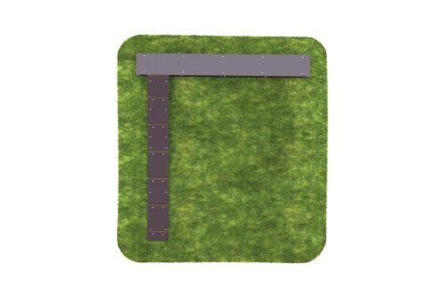 Элемент полосы препятствий Забор с наклонной доской#3