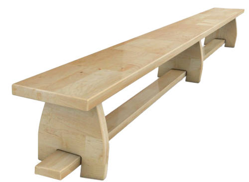Скамейка гимнастическая "Стандарт" 2000х240х300мм (массив хвои, деревянные ножки из фанеры) СТП-58