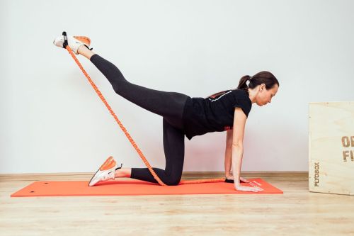 Эспандер 120 см в защитном кожухе MEDIUM Original FitTools FT-TUBE-71112#5