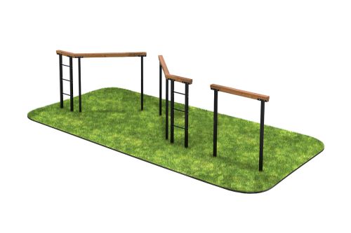 Элемент полосы препятствий Разрушенный мост из 3-х элементов