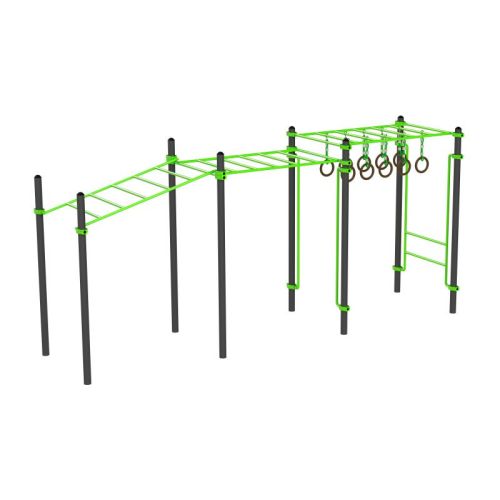 Рукоход с изменением высоты с подвижными кольцами (разноуровневый) ZAVODSPORTA W358 GTO