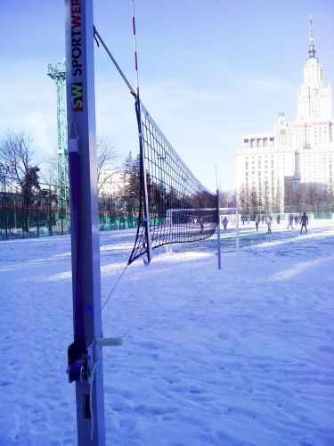 Стойки волейбольные универсальные алюминиевые 80х80 мм со стаканами SPORTWERK (SpW-AUS-2)#3