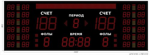 Табло для баскетбола 2300х800 мм Табло для баскетбола 2300х800 мм