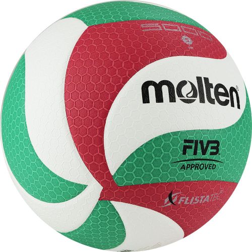 Мяч волейбольный MOLTEN V5M5000 №5 FIVB Approved (ПУ) бело-красно-зеленый#2 Мяч волейбольный MOLTEN V5M5000 №5 FIVB Approved (ПУ) бело-красно-зеленый#2