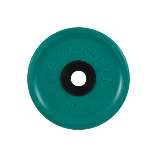 Диск обрезиненный евро-классик 10кг, d=51мм (зеленый) MB Barbell MB-PltCE-10