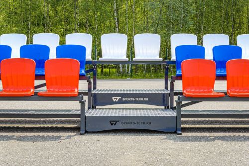 Трибуна сборно-разборная 3-х рядная на 50 мест СТ-220#8 Трибуна сборно-разборная 3-х рядная на 50 мест СТ-220#8