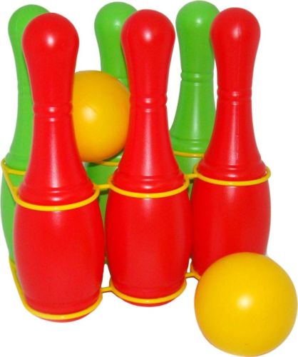 Кегли для детей (6 шт., 2 мяча, держатель)