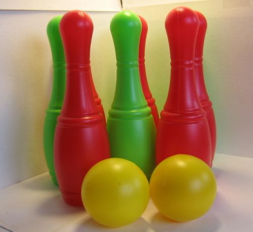 Кегли для детей (6 шт., 2 мяча, держатель)#2