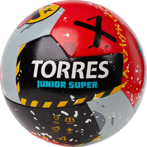 Мяч футбольный TORRES Junior-4 Super F323304 №4 (ПУ)
