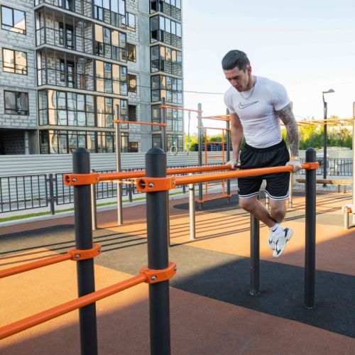 Воркаут Брусья двойные для отжиманий разноуровневые ZAVODSPORTA W210#2