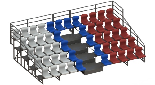 Трибуна сборно-разборная 5-ти рядная на 52 места СТ-145 Трибуна сборно-разборная 5-ти рядная на 52 места СТ-145