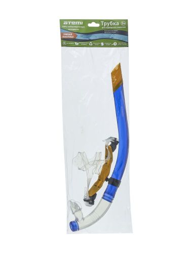 Трубка для плавания ATEMI фронтальная, тренировочная (синяя) M/L#5 Трубка для плавания ATEMI фронтальная, тренировочная (синяя) M/L#5