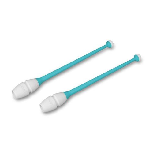 Булавы для художественной гимнастики INDIGO IN018-BW 41 см (бирюзово-белый)#2