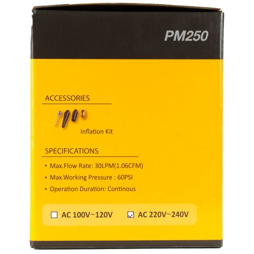 Компрессор электрический VOLCANO PM250 95Вт (в к-те 3 иглы, переходник на иглы)#5