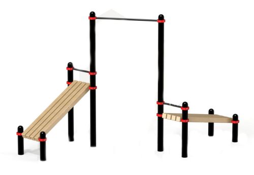 Турник уличный с лавками для пресса Воркаут ТС-39