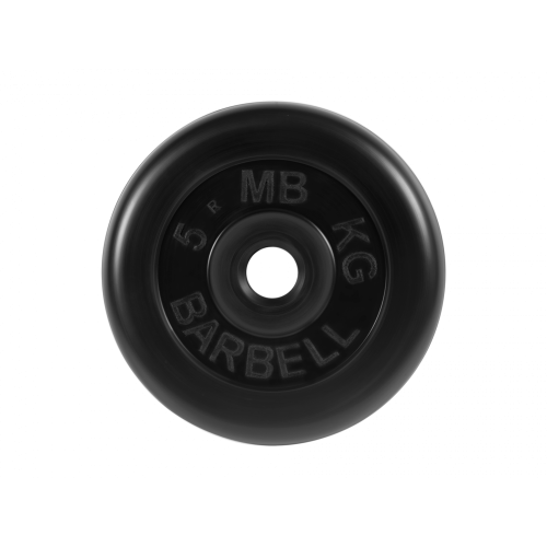 Диск обрезиненный 5кг, d=26мм (черный) MB Barbell MB-PltB26-5