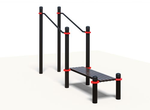 Параворкаут Брусья в подъем со скамьей#2 Параворкаут Брусья в подъем со скамьей#2