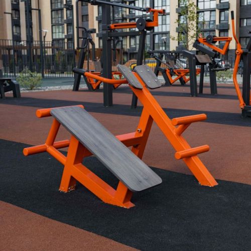 Уличный тренажер Скамья для пресса + гиперэкстензия ZAVODSPORTA Fix-1709#3