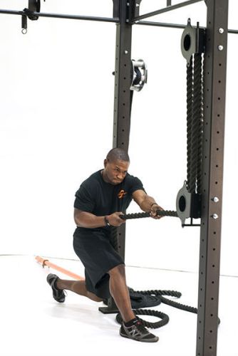 Тренажёр для канатов "Двойная бочка" с регулировочной стойкой#2