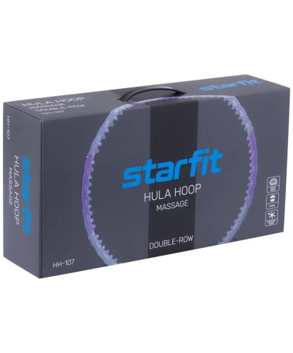 Обруч массажный разборный двухрядный STARFIT HH-107 (серый/фиолетовый)#3