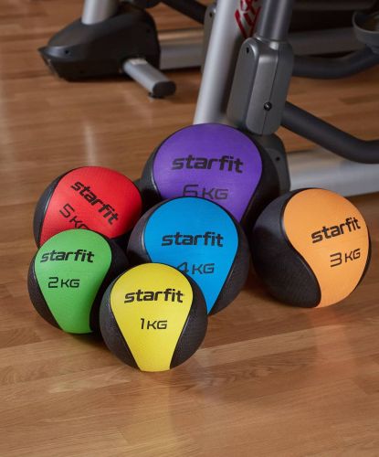 Медбол высокой плотности STARFIT GB-702 1 кг (желтый)#3