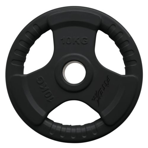 Диск олимпийский 10 кг обрезиненный черный с ручками V-SPORT LBH-10