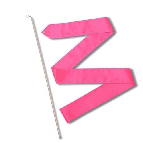 Лента гимнастическая с палочкой 6 м (фуксия)