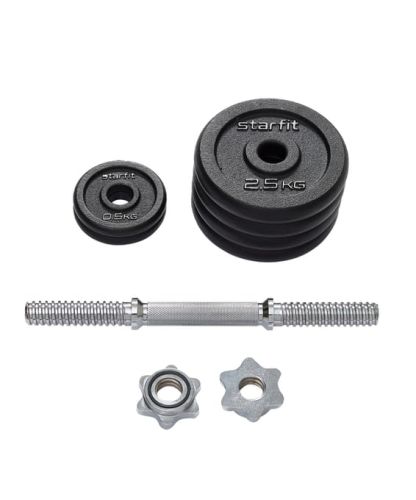 Гантель разборная чугунная STARFIT DB-715 12 кг Гантель разборная чугунная STARFIT DB-715 12 кг
