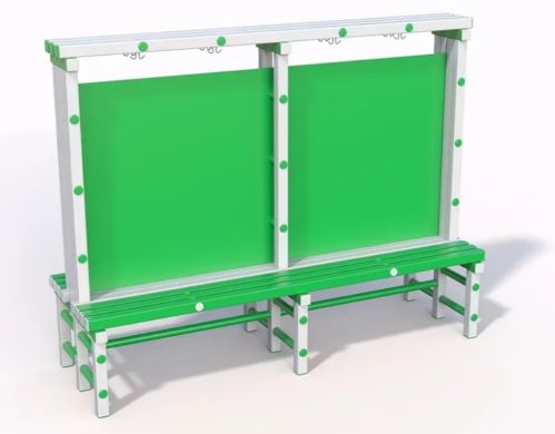 Скамья двухсторонняя 2000х494х1700 мм#3