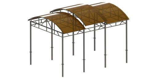 Навес для уличных тренажеров 6х4 м СТ-294