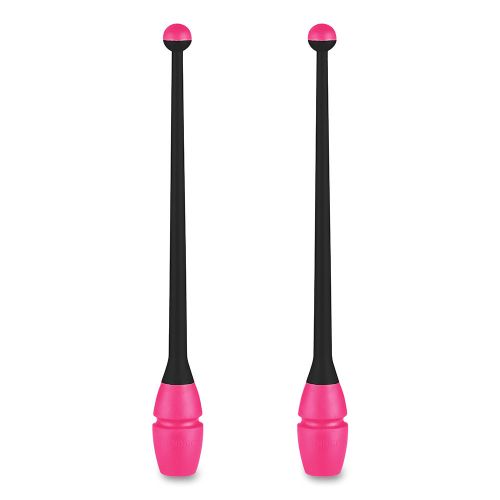 Булавы для художественной гимнастики INDIGO IN018-BKP 41 см (черно-розовый)