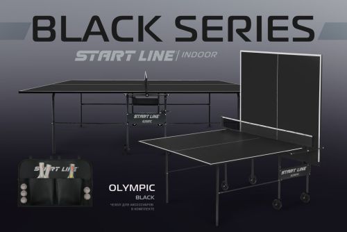 Теннисный стол START LINE Olympic Black (с сеткой)#10 Теннисный стол START LINE Olympic Black (с сеткой)#10