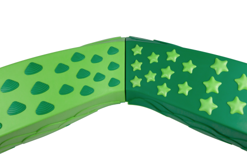 Дорожка тактильная волнистая (8 элементов) зеленая#2