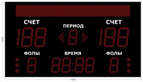 Табло для баскетбола 1900x1050 мм