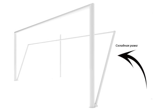 Ворота футбольные 7,32х2,44м алюминиевые (100х120мм), стационарные СТП-198#3